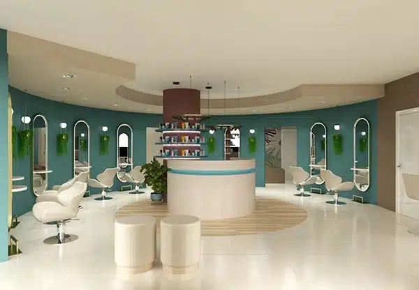 rendering salone per parrucchieri